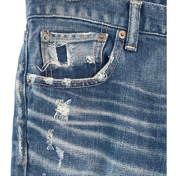 MOUSSY VINTAGE Women Blue Distressed Ripped Cropped Jeans Size 27 - Picture 12 of 15